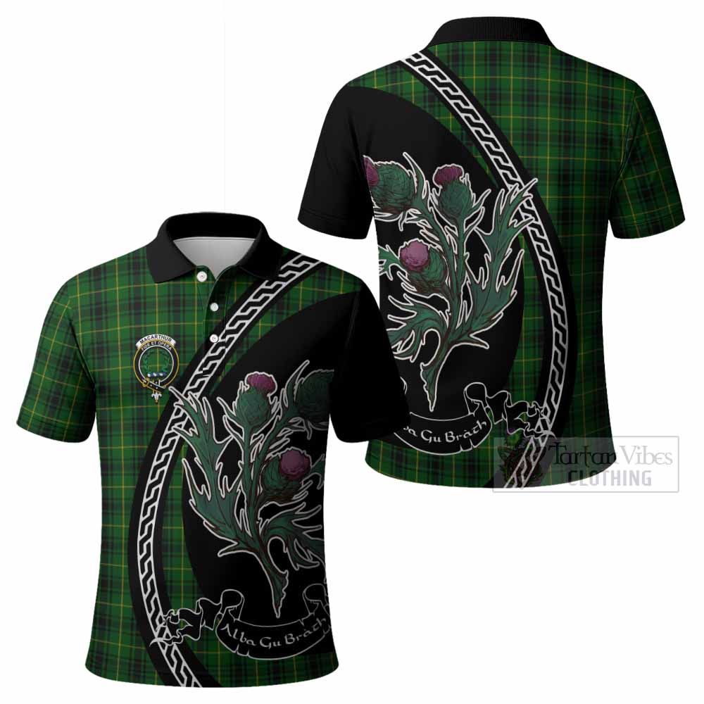 MacArthur (McArthur) Family Crest Tartan Polo Shirt Alba Thistle Inspired - Tartan Vibes Clothing