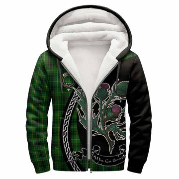 MacArthur (McArthur) Family Crest Tartan Sherpa Hoodie Alba Thistle Inspired