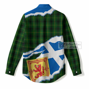 MacArthur (McArthur) Scotland Football Tartan Women Casual Shirt We'll Be Coming