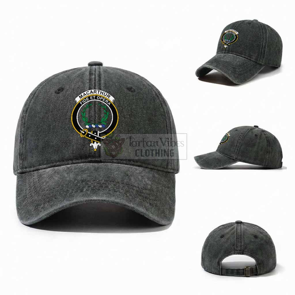 MacArthur (McArthur) Scottish Clan Crest Washed Baseball Cap