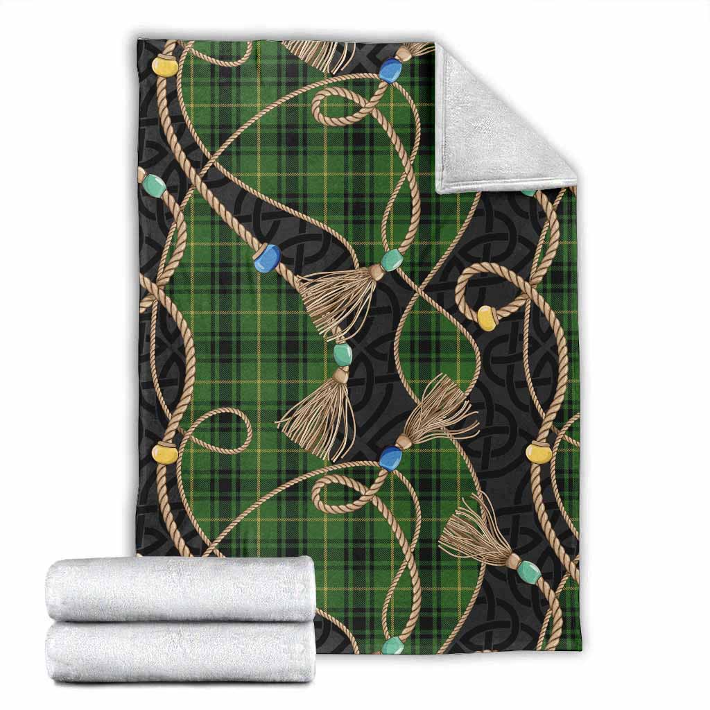 MacArthur (McArthur) Scottish Tartan Twisted Ropes Stylized Blanket X-Large 59 x 79 inches 150 x 200 cm - Tartan Vibes Clothing