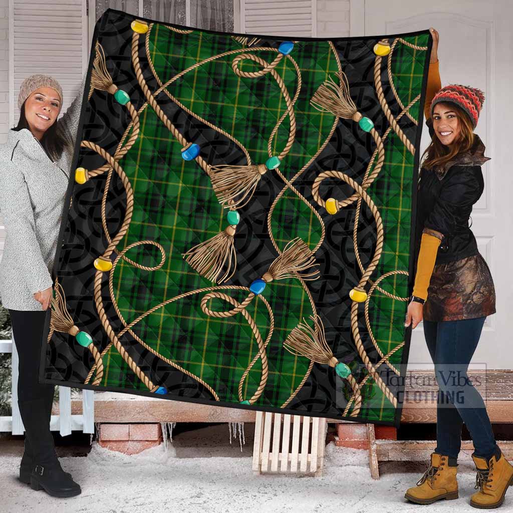 MacArthur (McArthur) Scottish Tartan Twisted Ropes Stylized Premium Quilt - Tartan Vibes Clothing