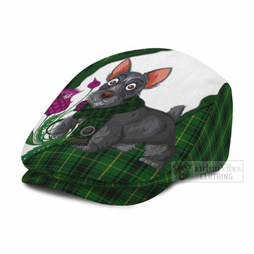 MacArthur (McArthur) Scottish Terrier Tartan Flat Cap, Jeff Cap Thistle Heritage Art