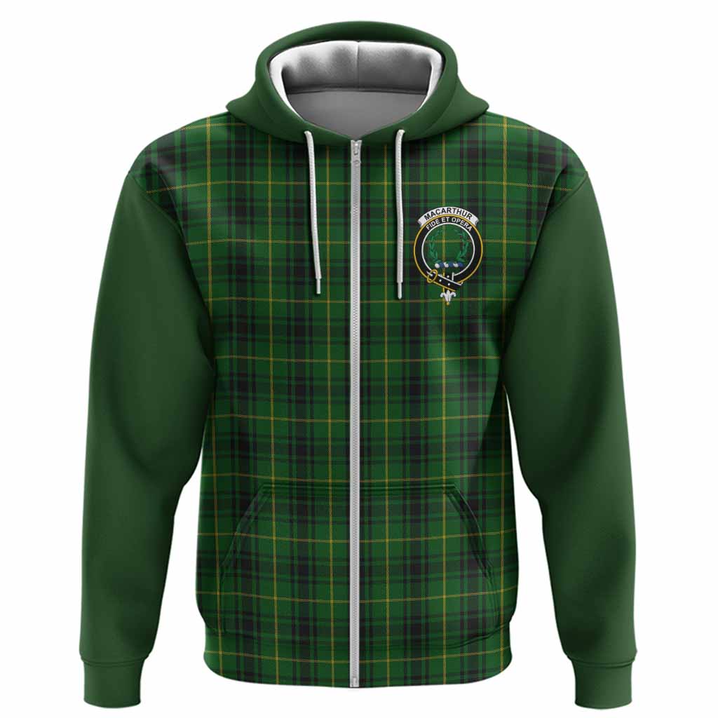 MacArthur (McArthur) Tartan Accent Hoodie with Family Crest
