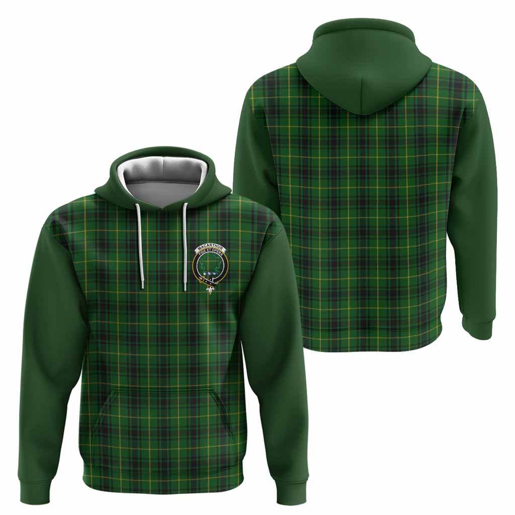 MacArthur (McArthur) Tartan Accent Hoodie with Family Crest
