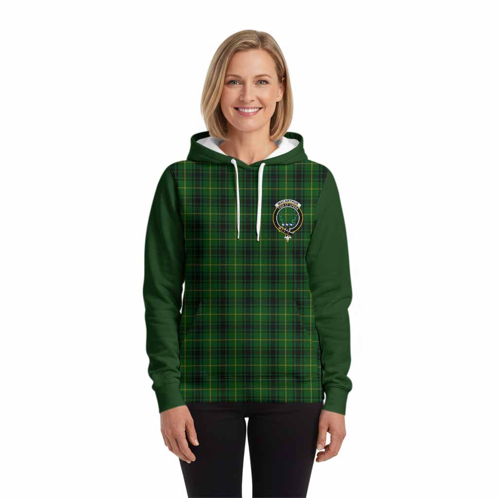 MacArthur (McArthur) Tartan Accent Hoodie with Family Crest