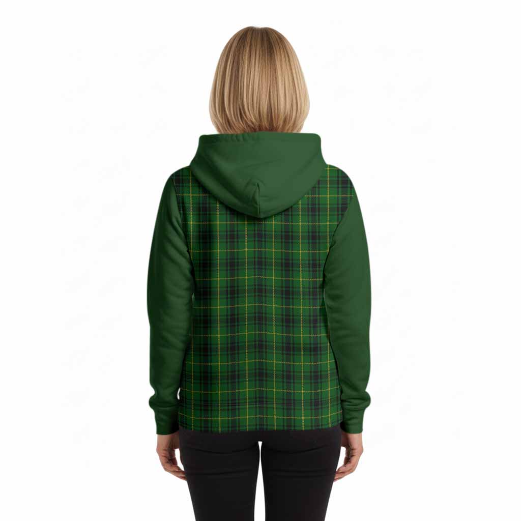 MacArthur (McArthur) Tartan Accent Hoodie with Family Crest