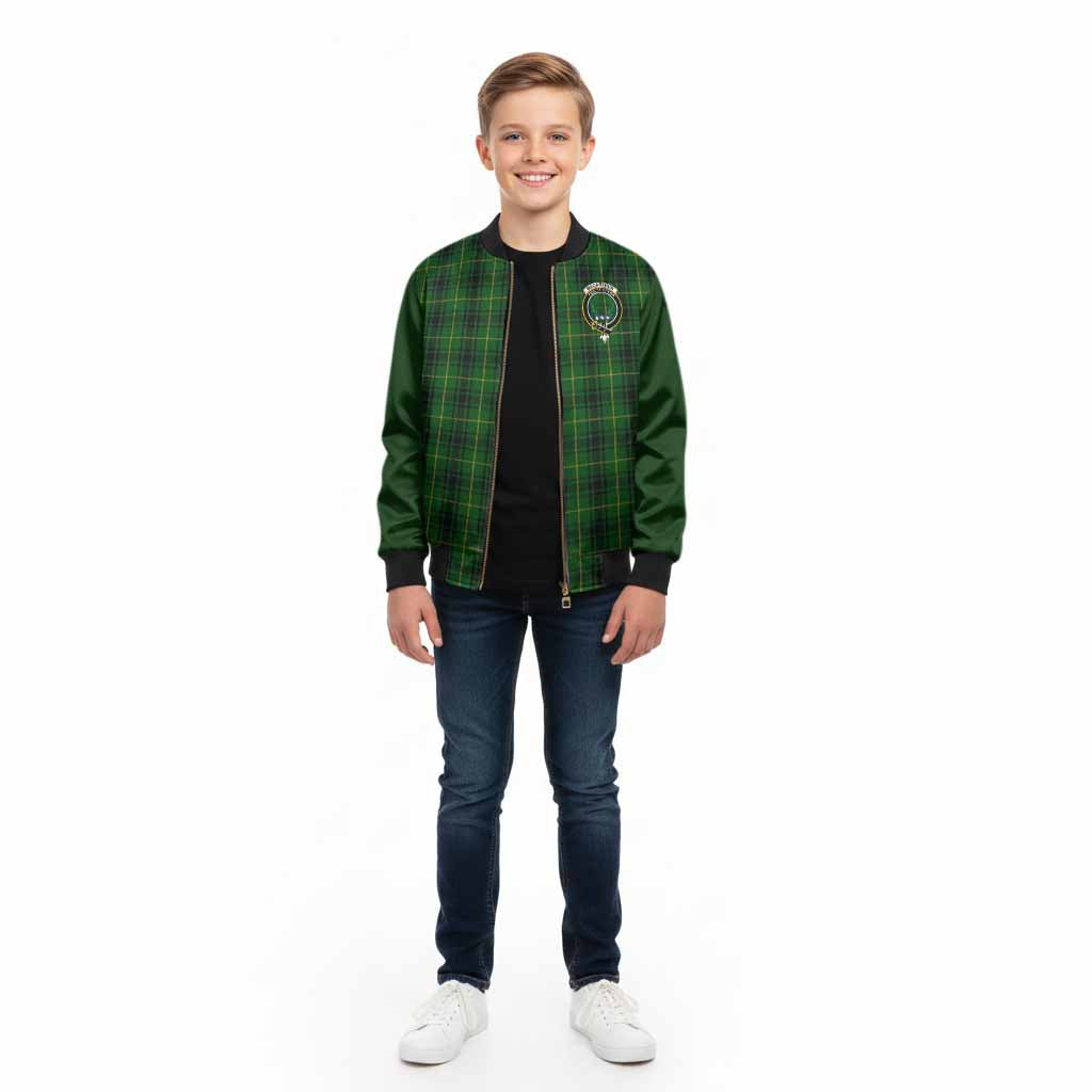 MacArthur (McArthur) Tartan Accent Kid Bomber Jacket with Family Crest