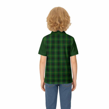 MacArthur (McArthur) Tartan Accent Kid Polo Shirt with Family Crest
