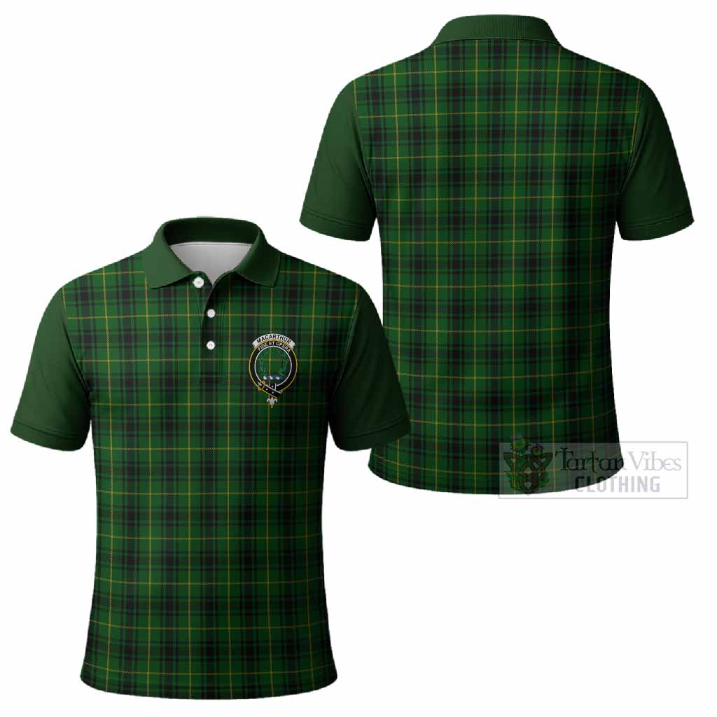 MacArthur (McArthur) Tartan Accent Polo Shirt with Family Crest