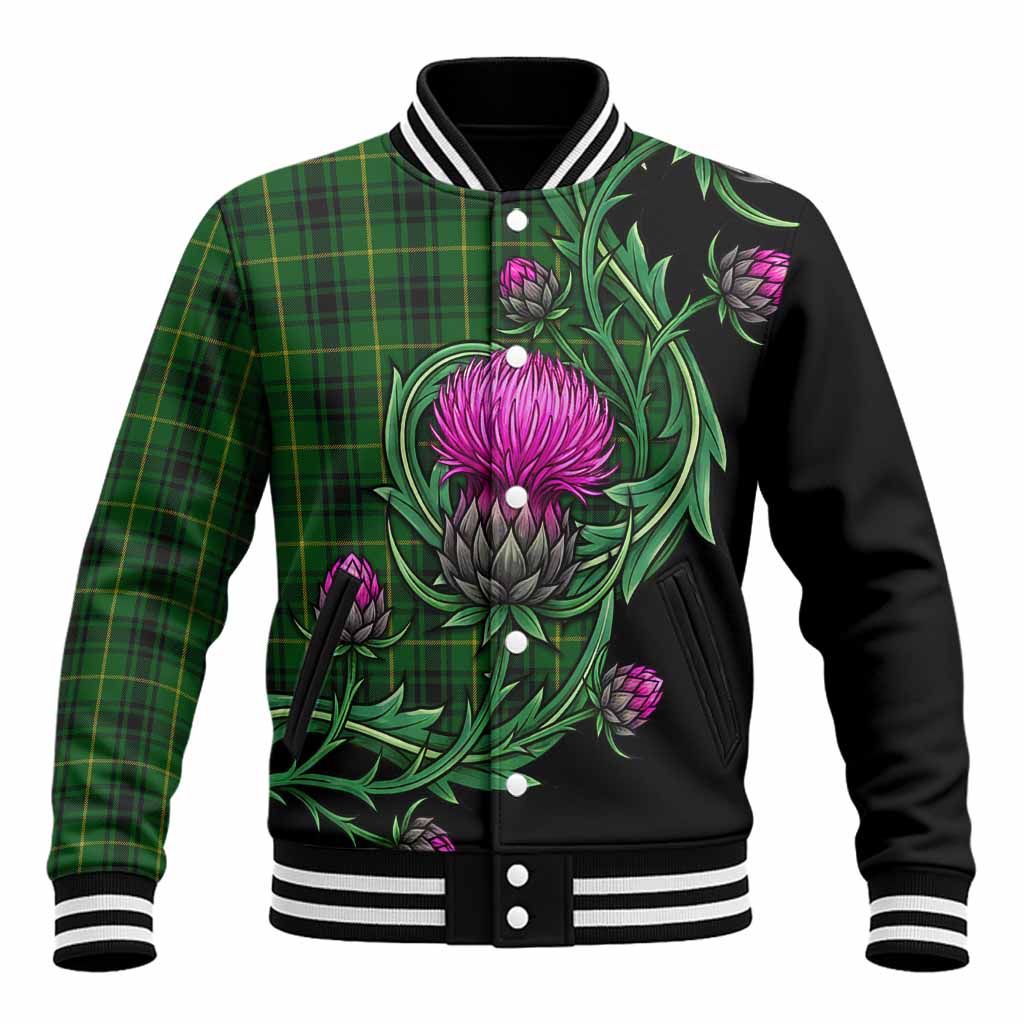 MacArthur (McArthur) Tartan Baseball Jacket Resilient Scottish Thistle Unisex - Tartan Vibes Clothing