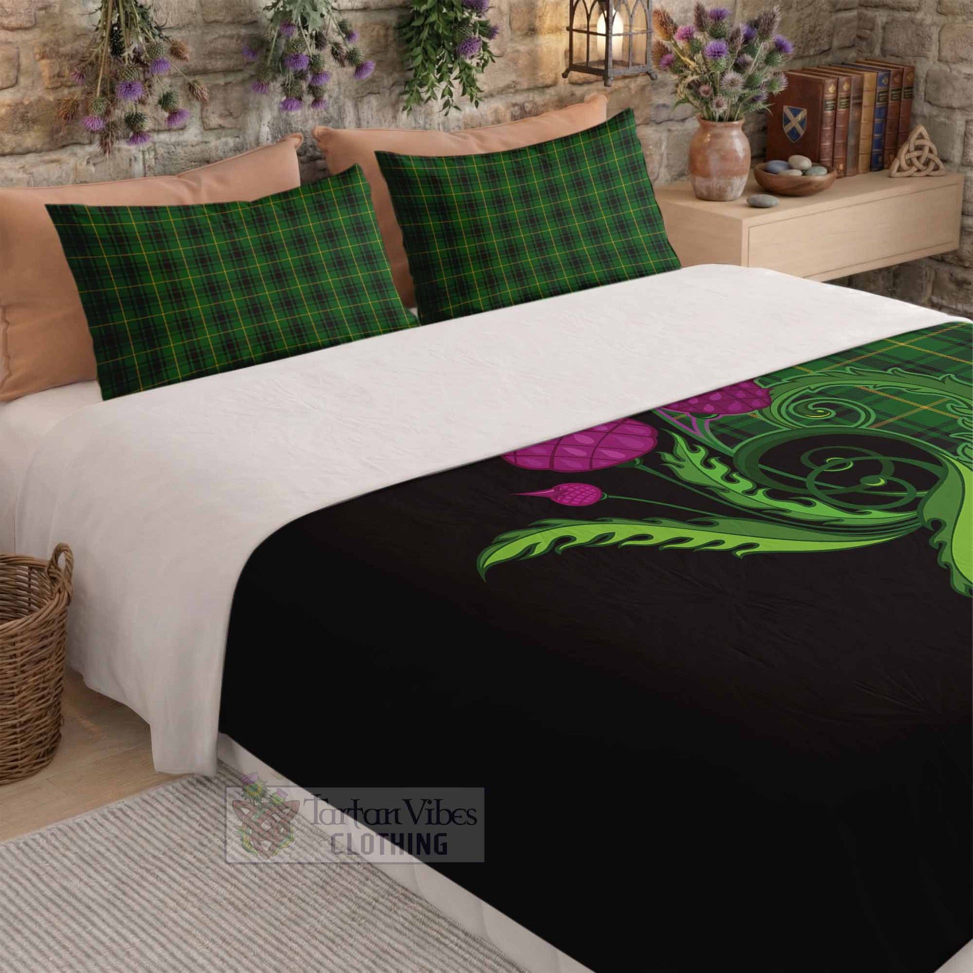 MacArthur (McArthur) Tartan Bedding Set Traditional Scottish Thistle - Tartan Vibes Clothing