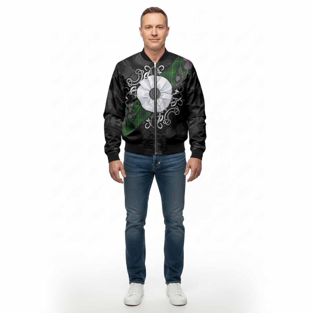 MacArthur (McArthur) Tartan Bomber Jacket Jacobite White Rose - Tartan Vibes Clothing