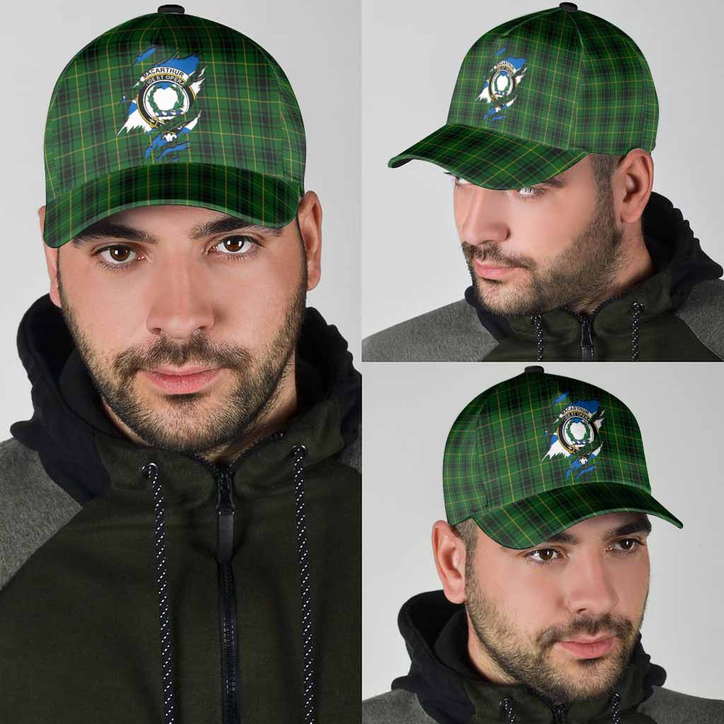 MacArthur (McArthur) Tartan Classic Cap with Family Crest In Me Style