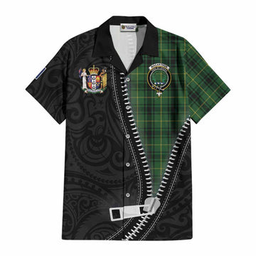 MacArthur (McArthur) Tartan Cotton Hawaiian Shirt New Zealand Pattern Unique Zipper Stylized