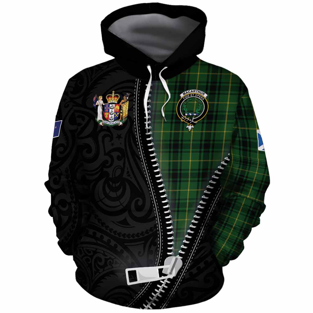 MacArthur (McArthur) Tartan Cotton Hoodie New Zealand Pattern Unique Zipper Stylized