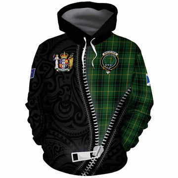MacArthur (McArthur) Tartan Cotton Hoodie New Zealand Pattern Unique Zipper Stylized