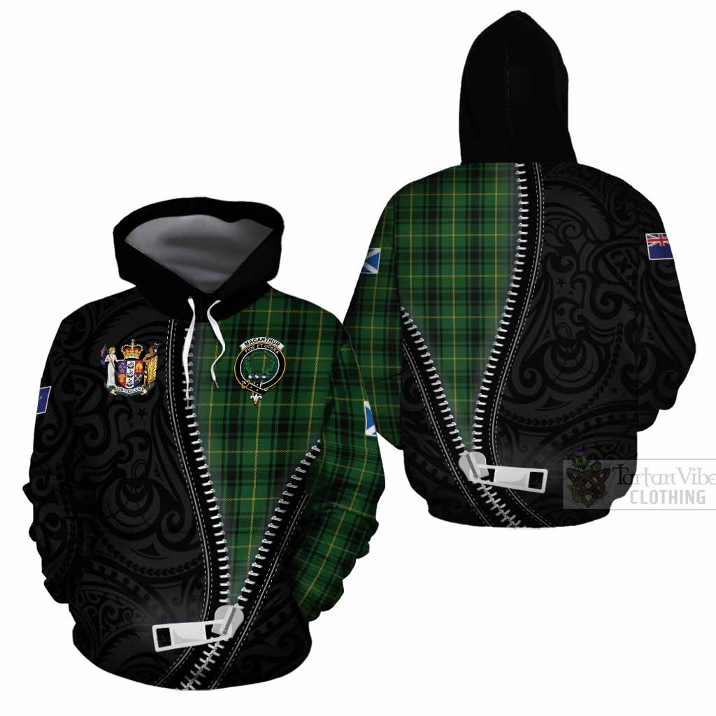 MacArthur (McArthur) Tartan Cotton Hoodie New Zealand Pattern Unique Zipper Stylized