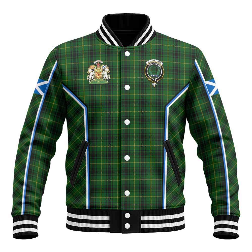 MacArthur (McArthur) Tartan Crest Baseball Jacket Scotland Coat of Arm Flag Style - Tartan Vibes Clothing
