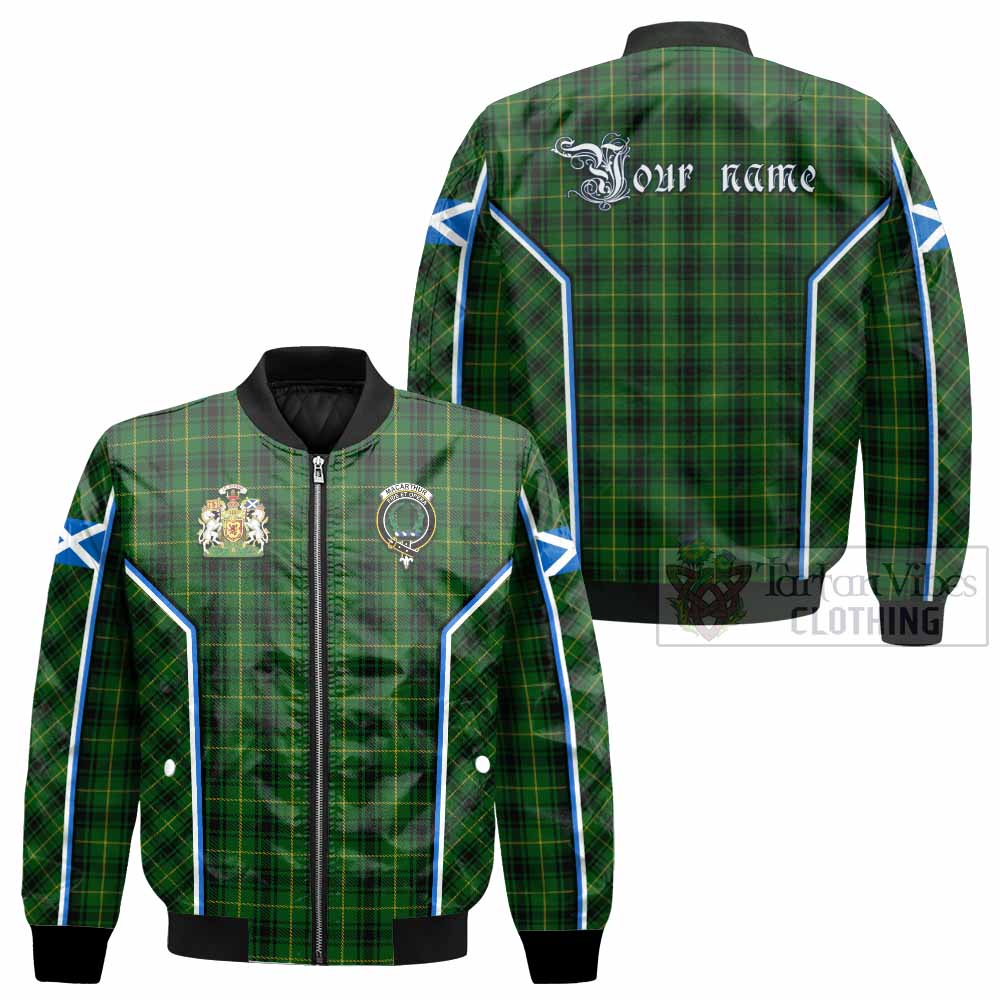 MacArthur (McArthur) Tartan Crest Bomber Jacket Scotland Coat of Arm Flag Style - Tartan Vibes Clothing