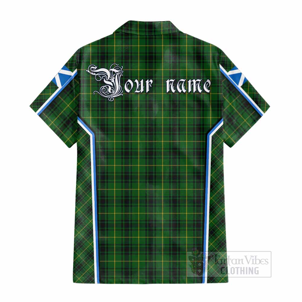 MacArthur (McArthur) Tartan Crest Cotton Hawaiian Shirt Scotland Coat of Arm Flag Style - Tartan Vibes Clothing