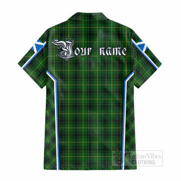 MacArthur (McArthur) Tartan Crest Cotton Hawaiian Shirt Scotland Coat of Arm Flag Style - Tartan Vibes Clothing
