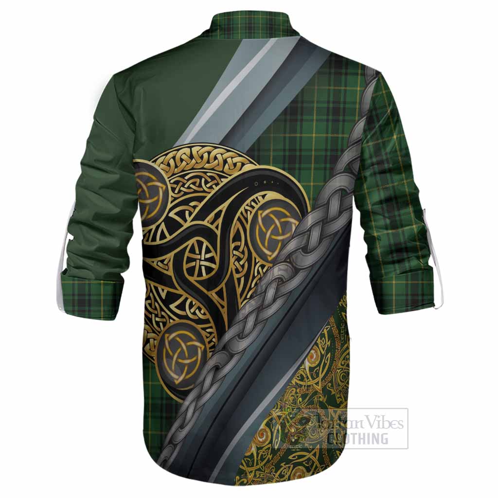 MacArthur (McArthur) Tartan Crest Ghillie Shirt Scottish Triskele Celtic