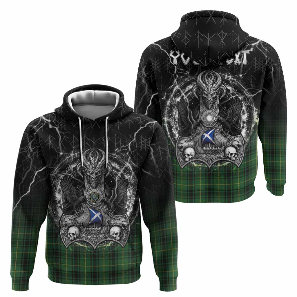 MacArthur (McArthur) Tartan Crest Hoodie Celtic Odin's Raven Legacy