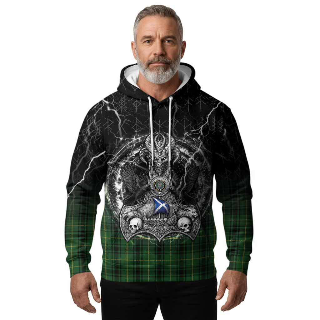 MacArthur (McArthur) Tartan Crest Hoodie Celtic Odin's Raven Legacy
