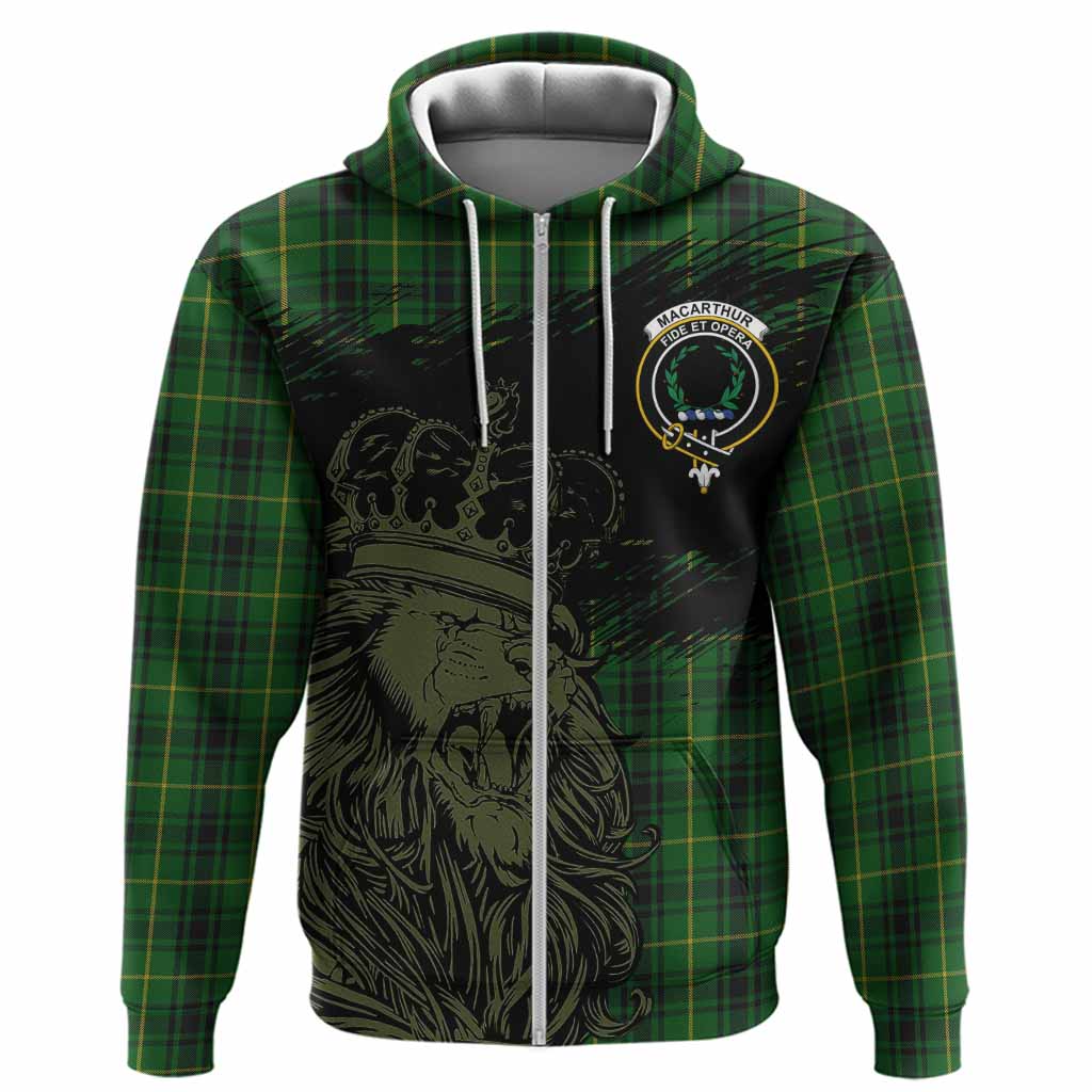 MacArthur (McArthur) Tartan Crest Hoodie Crowned Lion Heritage Style
