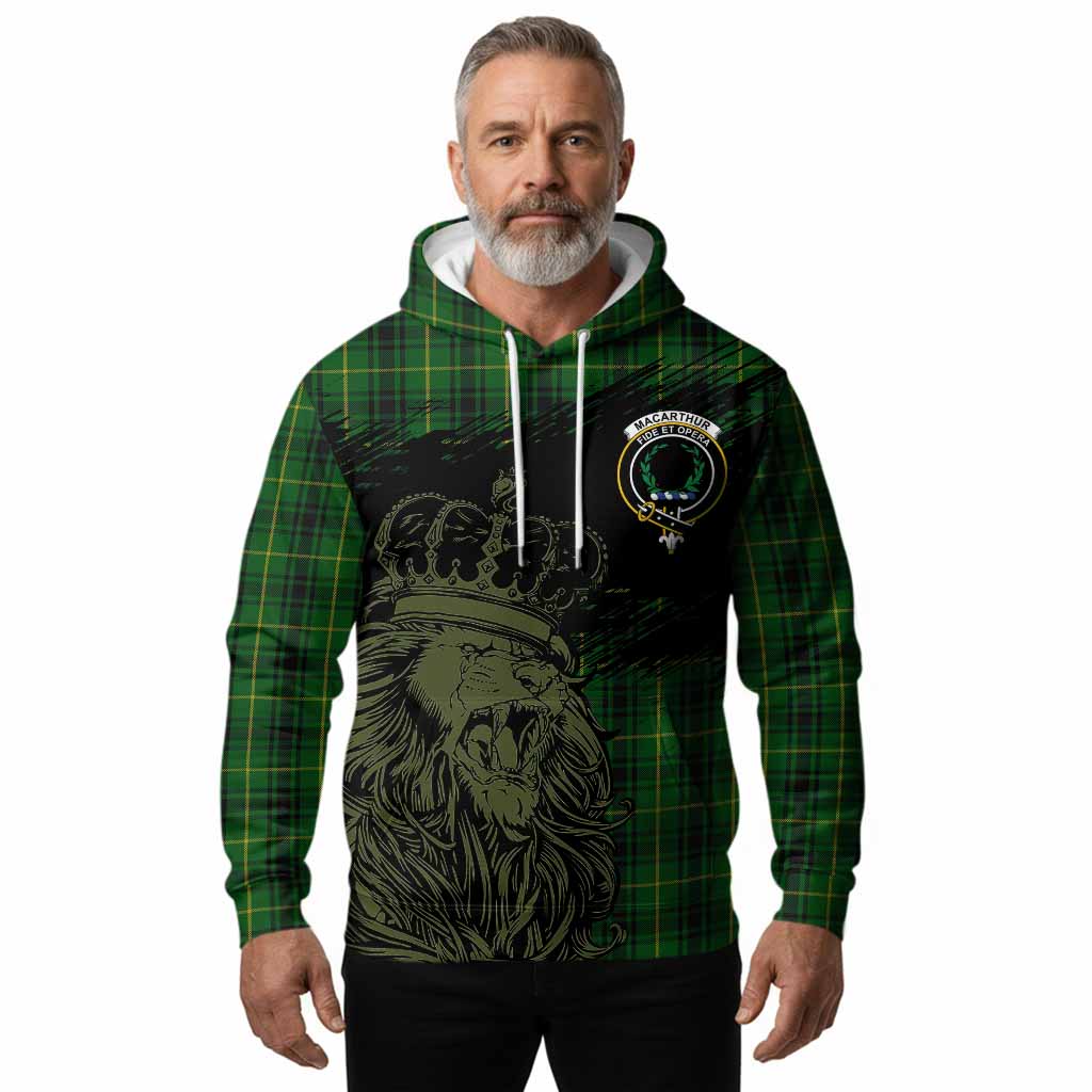 MacArthur (McArthur) Tartan Crest Hoodie Crowned Lion Heritage Style