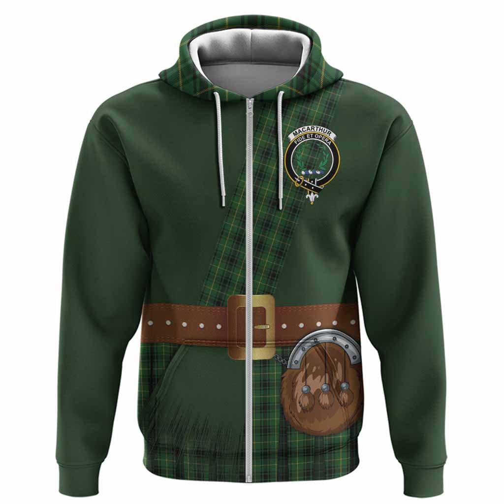 MacArthur (McArthur) Tartan Crest Hoodie Kilt Costume Style