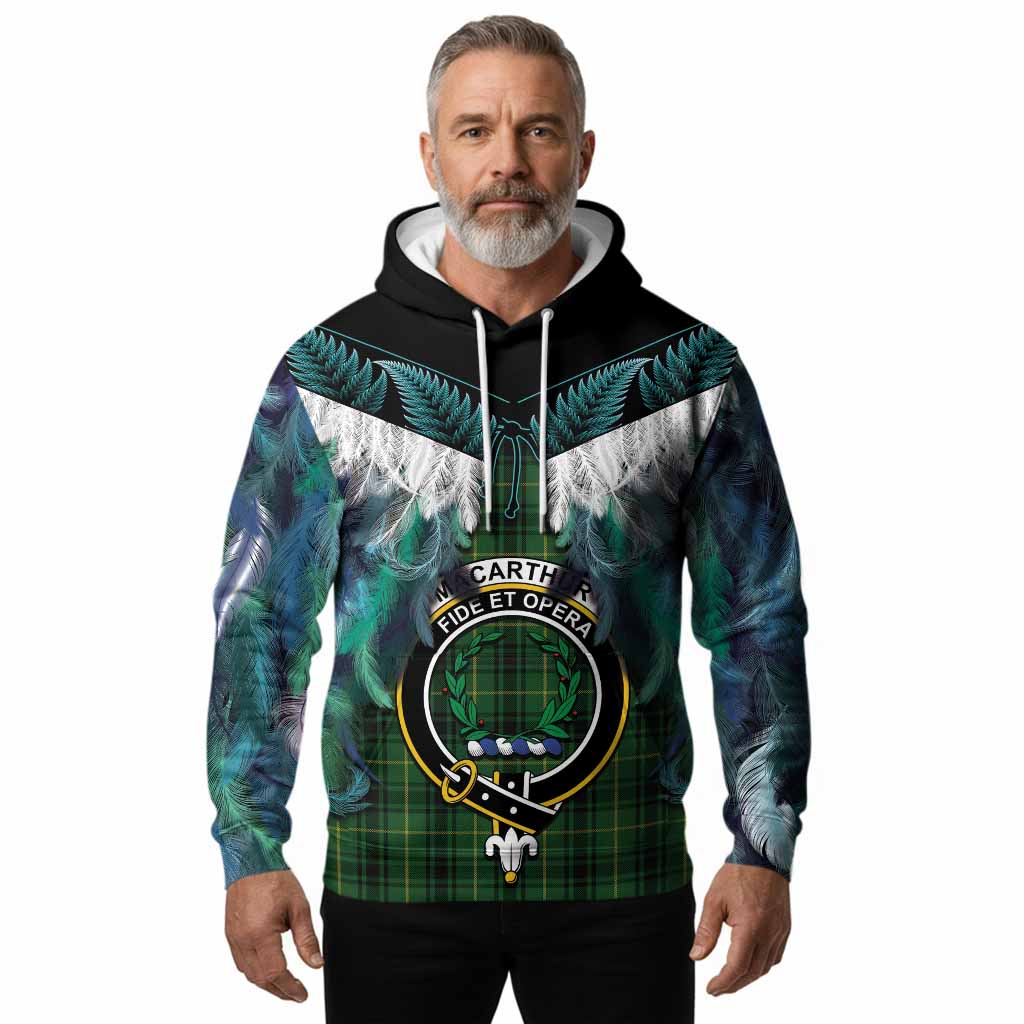 MacArthur (McArthur) Tartan Crest Hoodie New Zealand Maori Korowai Cloak