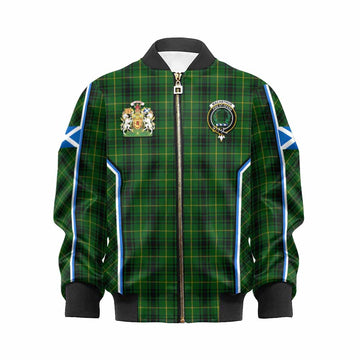 MacArthur (McArthur) Tartan Crest Kid Bomber Jacket Scotland Coat of Arm Flag Style - Tartan Vibes Clothing