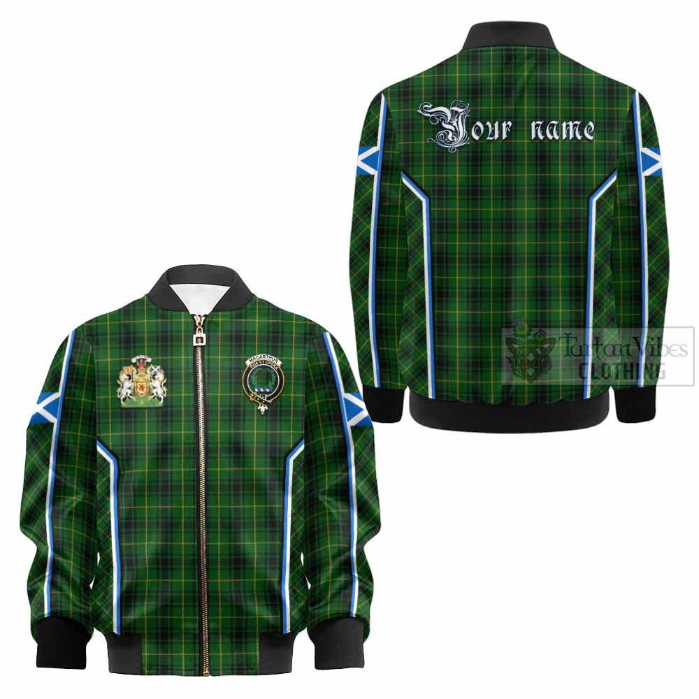 MacArthur (McArthur) Tartan Crest Kid Bomber Jacket Scotland Coat of Arm Flag Style - Tartan Vibes Clothing