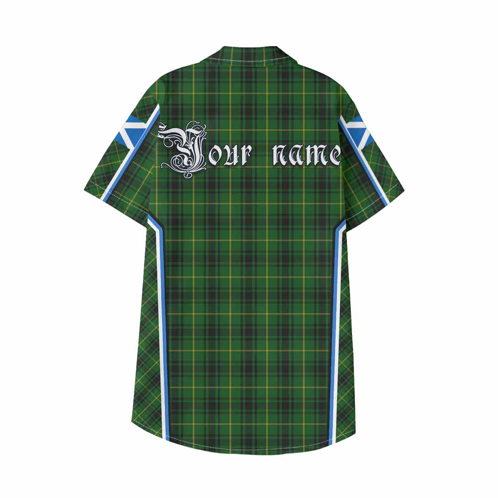 MacArthur (McArthur) Tartan Crest Kid Hawaiian Shirt Scotland Coat of Arm Flag Style - Tartan Vibes Clothing