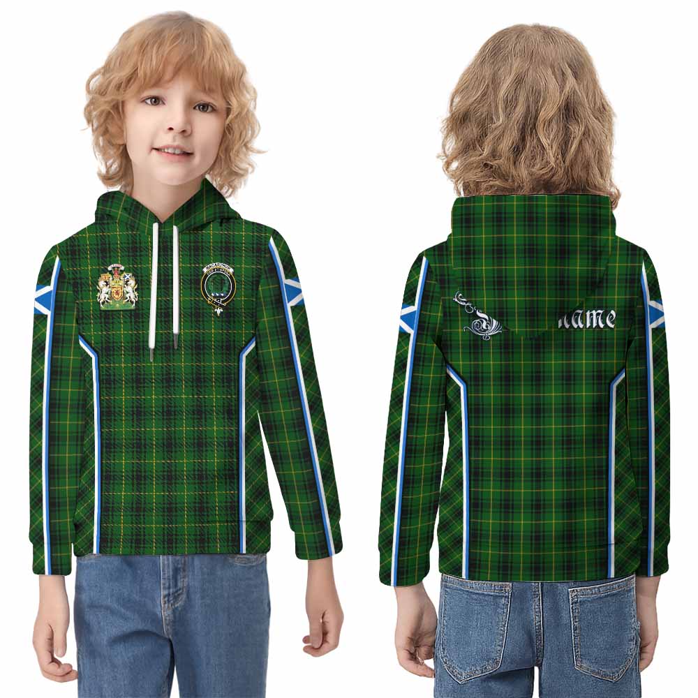MacArthur (McArthur) Tartan Crest Kid Hoodie Scotland Coat of Arm Flag Style - Tartan Vibes Clothing
