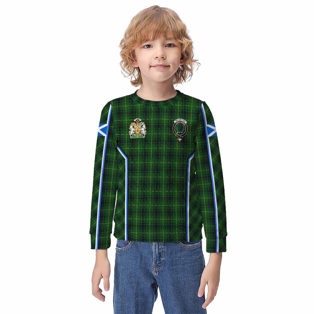 MacArthur (McArthur) Tartan Crest Kid Knitted Sweatshirt Scotland Coat of Arm Flag Style - Tartan Vibes Clothing