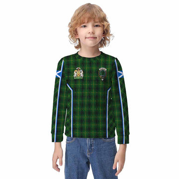 MacArthur (McArthur) Tartan Crest Kid Knitted Sweatshirt Scotland Coat of Arm Flag Style - Tartan Vibes Clothing