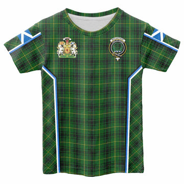 MacArthur (McArthur) Tartan Crest Kid T-shirt Scotland Coat of Arm Flag Style - Tartan Vibes Clothing