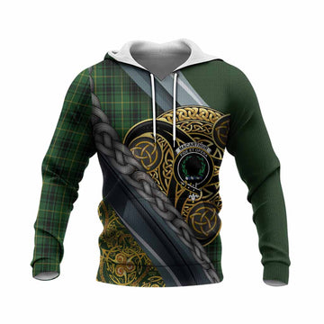 MacArthur (McArthur) Tartan Crest Knitted Hoodie Scottish Triskele Celtic