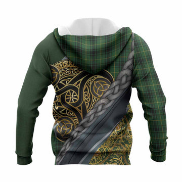 MacArthur (McArthur) Tartan Crest Knitted Hoodie Scottish Triskele Celtic