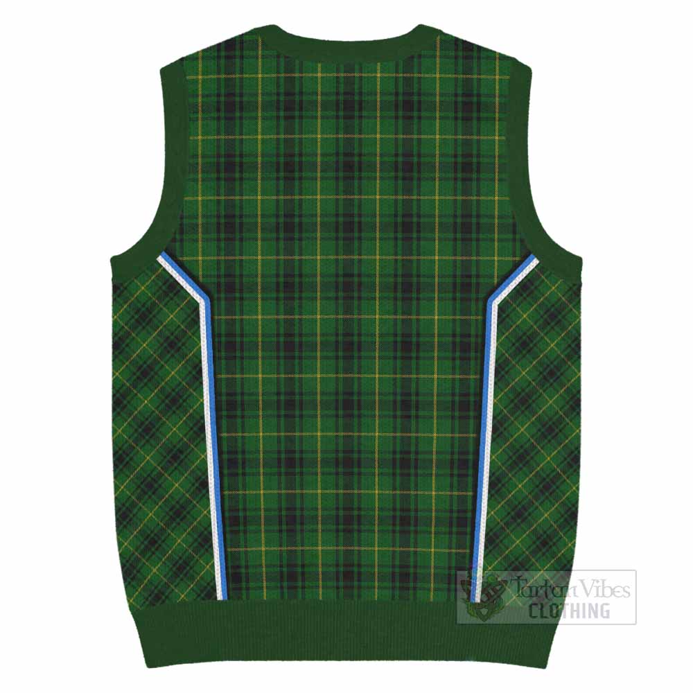 MacArthur (McArthur) Tartan Crest Knitted V-Neck Vest Scotland Coat of Arm Flag Style - Tartan Vibes Clothing
