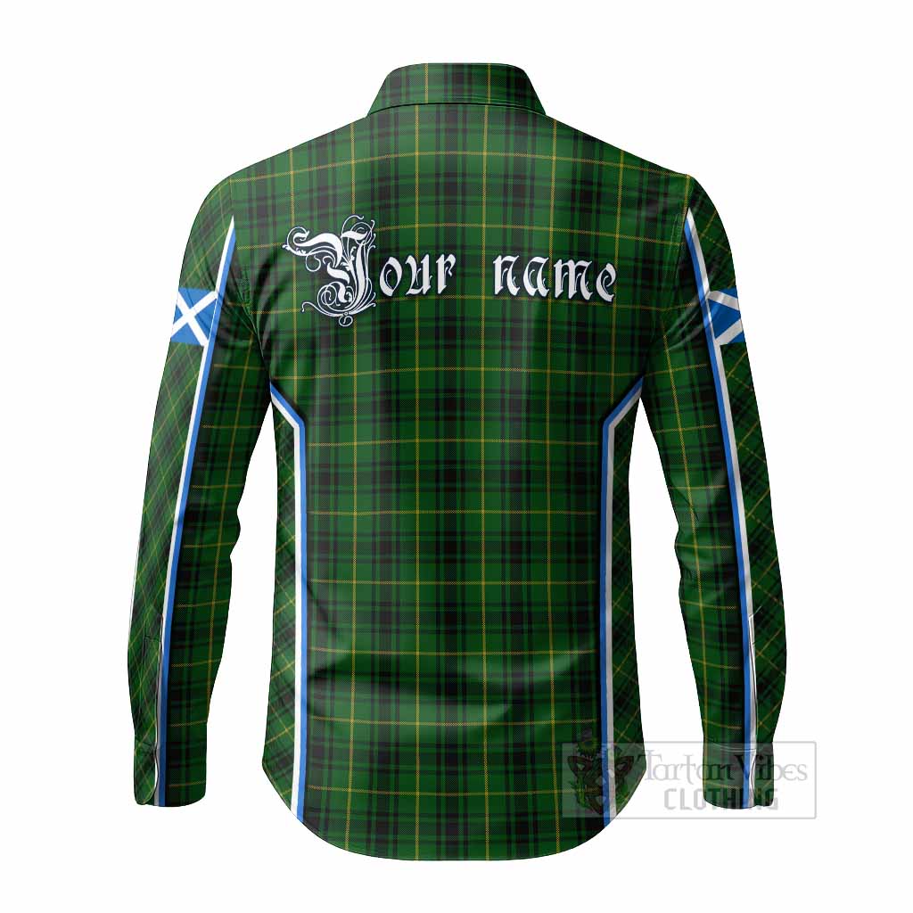 MacArthur (McArthur) Tartan Crest Long Sleeve Button Shirts Scotland Coat of Arm Flag Style - Tartan Vibes Clothing