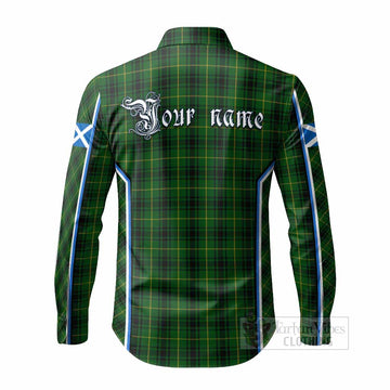 MacArthur (McArthur) Tartan Crest Long Sleeve Button Shirts Scotland Coat of Arm Flag Style