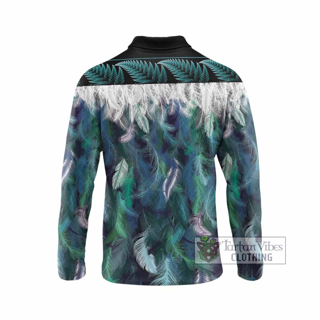 MacArthur (McArthur) Tartan Crest Long Sleeve Polo Shirt New Zealand Maori Korowai Cloak