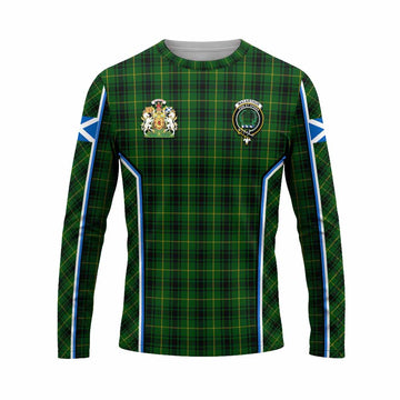 MacArthur (McArthur) Tartan Crest Long Sleeve T-Shirt Scotland Coat of Arm Flag Style - Tartan Vibes Clothing