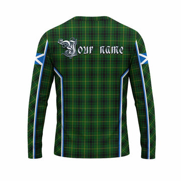 MacArthur (McArthur) Tartan Crest Long Sleeve T-Shirt Scotland Coat of Arm Flag Style - Tartan Vibes Clothing