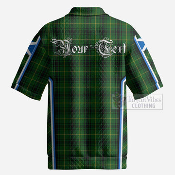 MacArthur (McArthur) Tartan Crest Men’s Polo Sweater Top Scotland Coat of Arm Flag Style