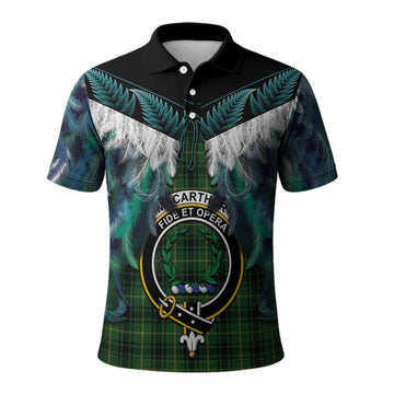 MacArthur (McArthur) Tartan Crest Polo Shirt New Zealand Maori Korowai Cloak